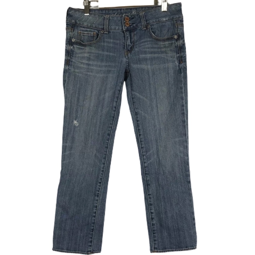 American Eagle Artist Stretch Crop Pants Distress